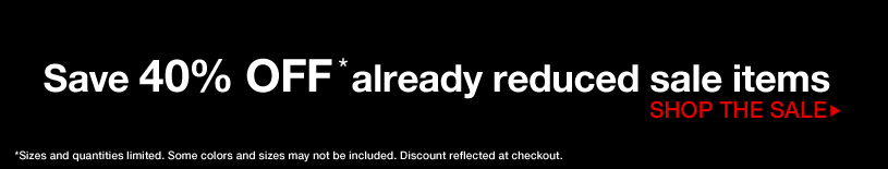Additional 40% off on all Sale Items
